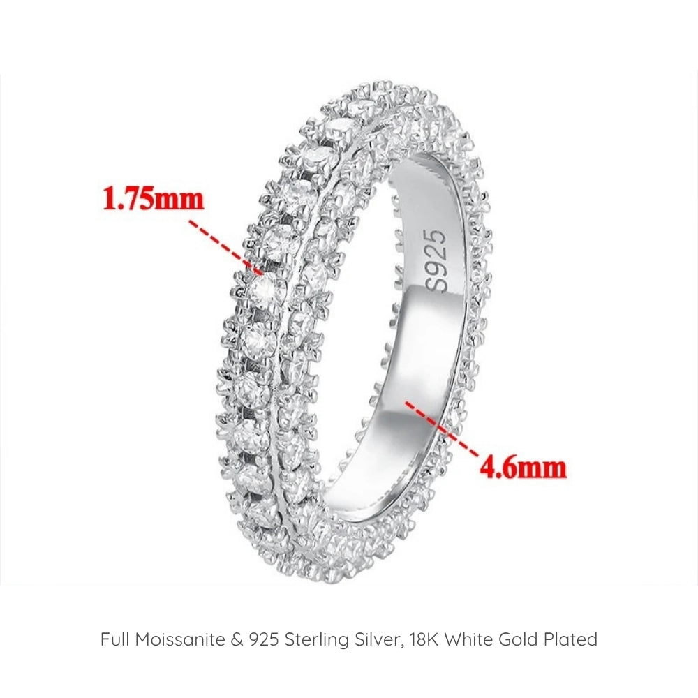 Luxury 18k Gold Plated Moissanite Engagement Ring