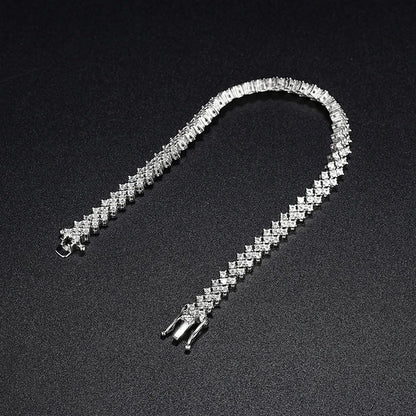 Signature Full Moissanite Tennis Bracelet 1.4mm | Elegant Slim Design