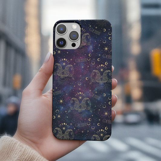 a hand is holding a Gemini Zodiac Astrology Tough Phone Case