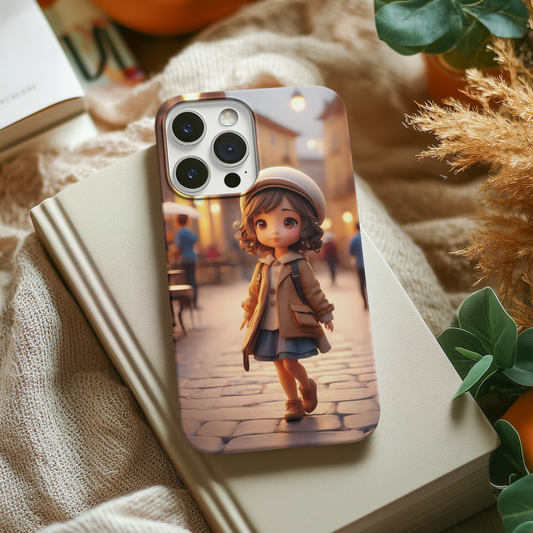 Vintage Serenity Cozy on the street scene cute phone case